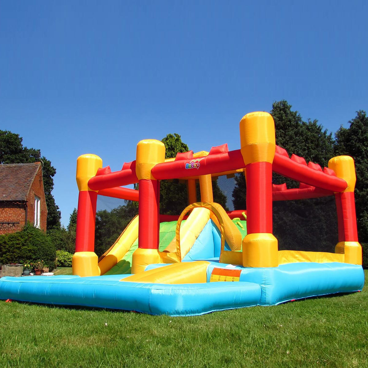 BeBop 13ft Fortress Bouncy Castle and Water Slide (3-10 Years)