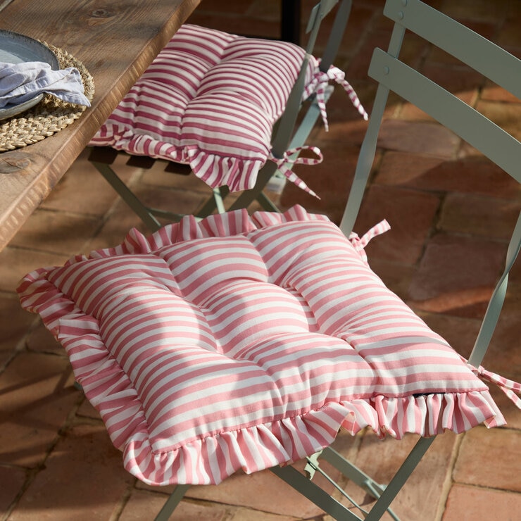 Millie Ruffle 2 Pack Indoor/Outdoor Seat Pads