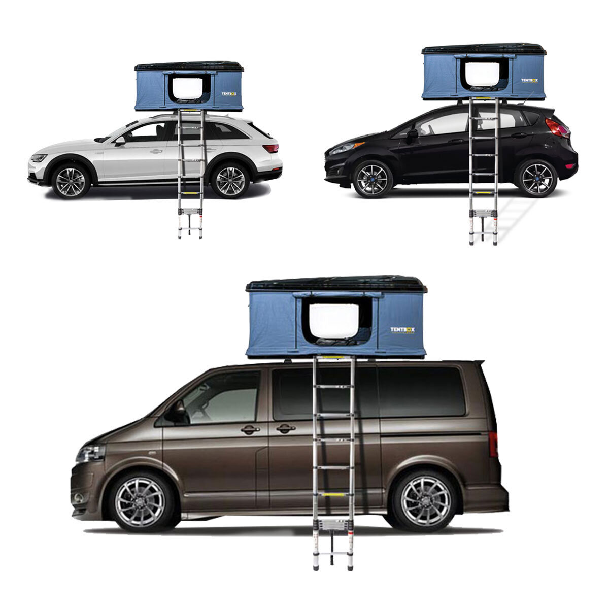 image of tentbox on 3 different cars