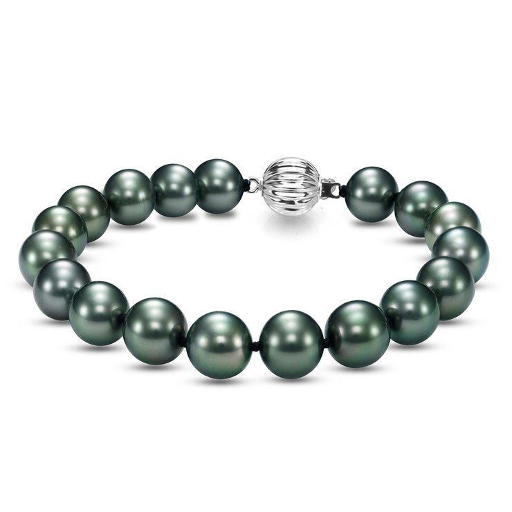 89mm Tahitian Pearl Bracelet, 18ct White Gold Costco UK