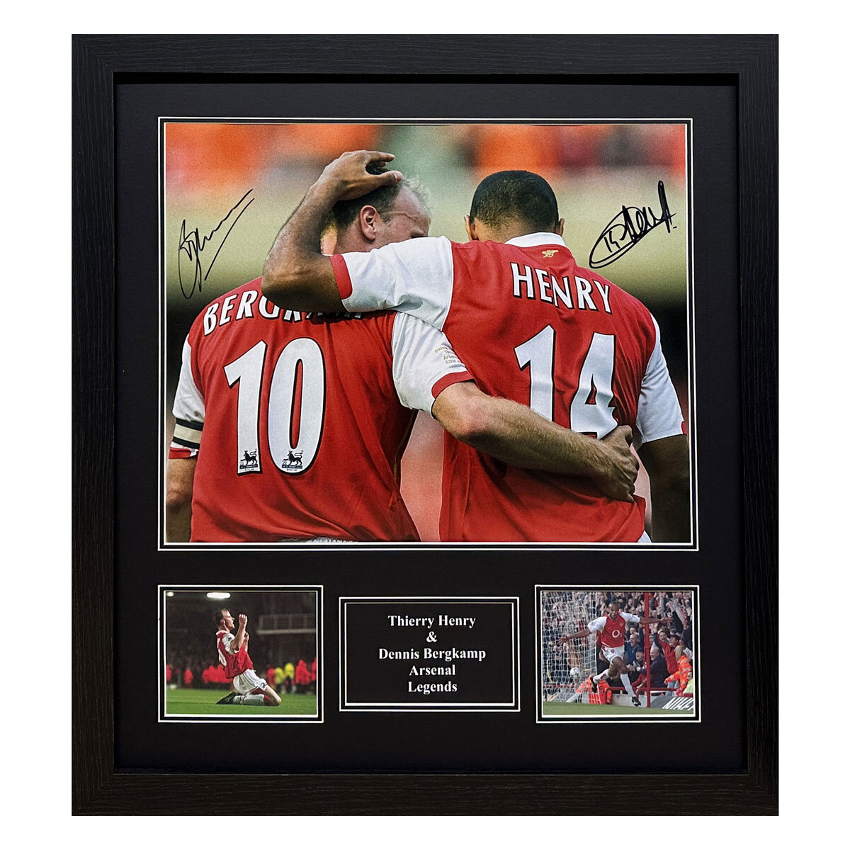 Thierry Henry & Dennis Bergkamp Signed Framed Photograph