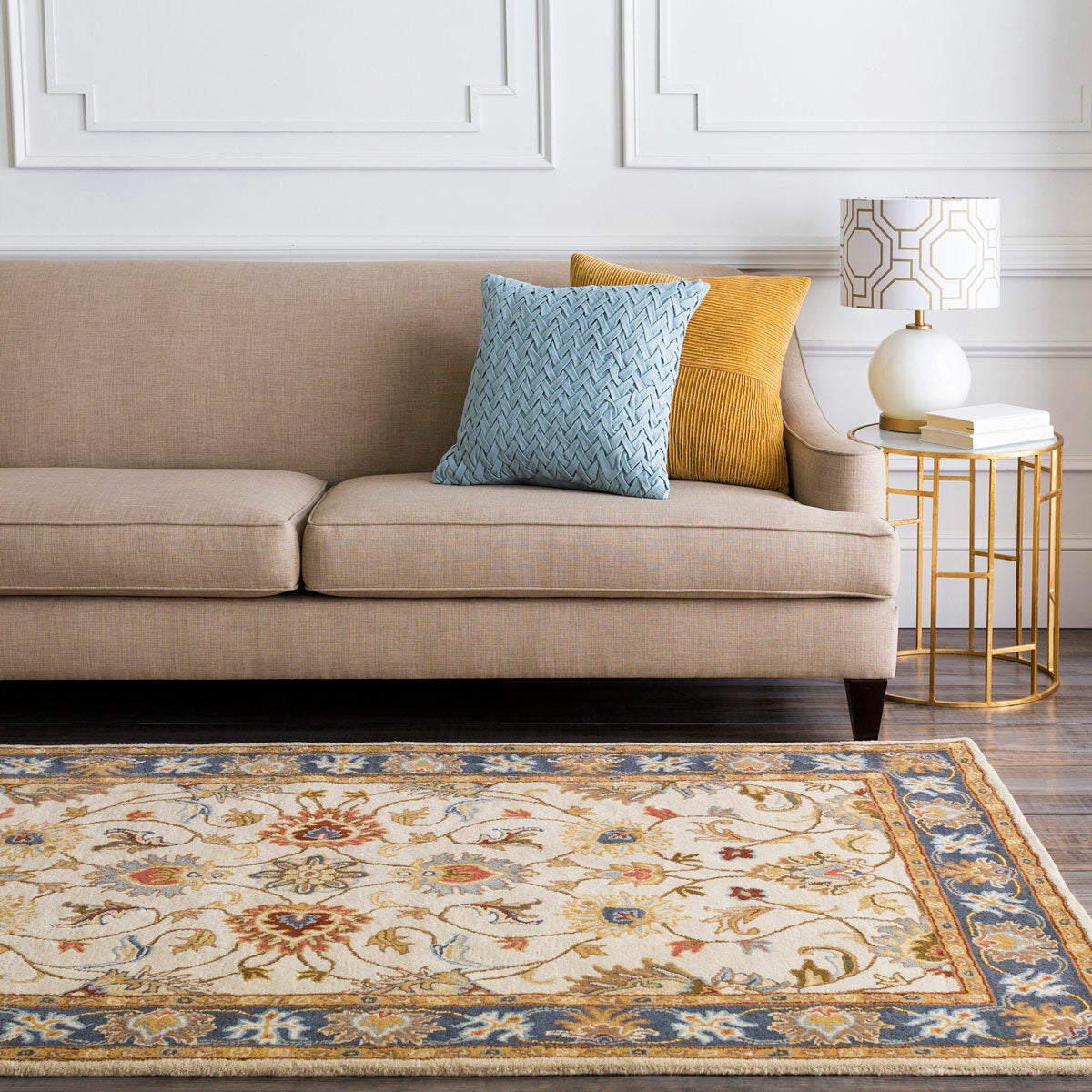 Livabliss Caeser Cream Wool Rug, in 3 Sizes Livabliss Caeser Cream Wool Rug, in 3 Sizes