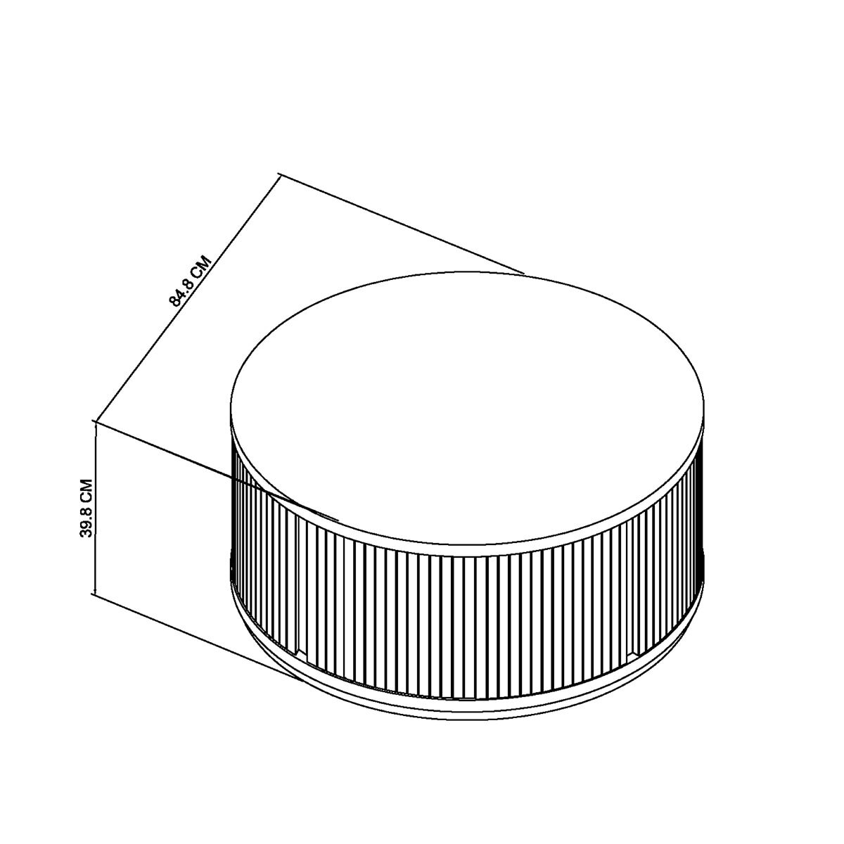 Bentley Designs Vega Scandi Light Oak Coffee Table