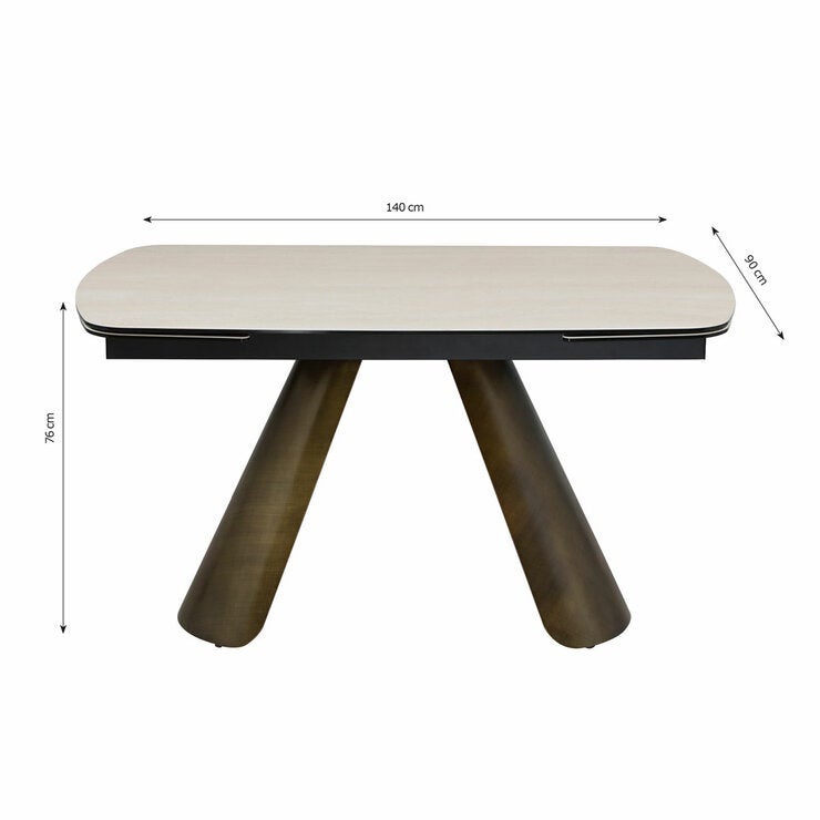 Albania Ceramic Extending Dining Table + 6 Grey Chairs, Seats 6-8 Albania Ceramic Extending Dining Table + 6 Grey Chairs, Seats 6-8