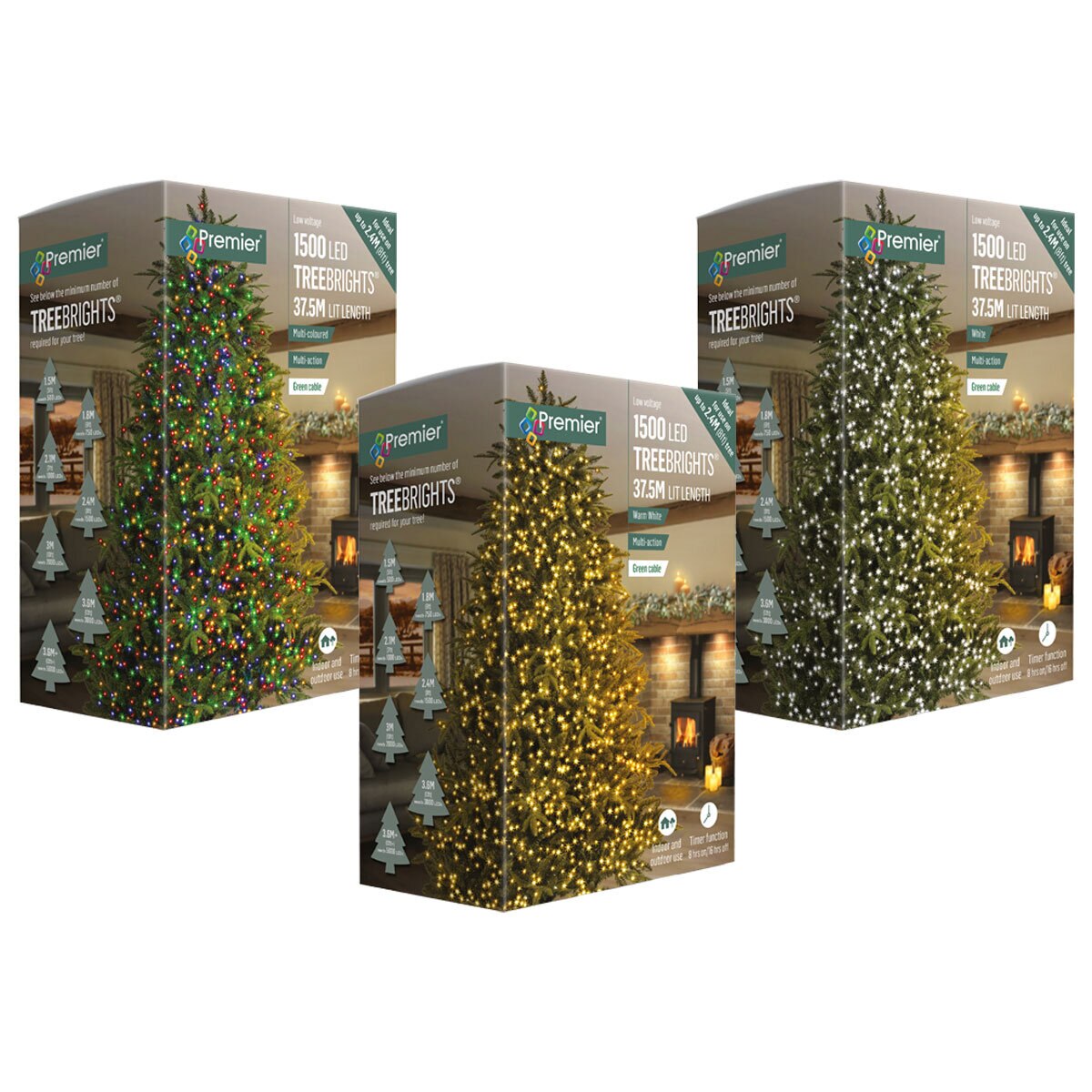 Premier 1500 LED TreeBrights String Lights with Timer