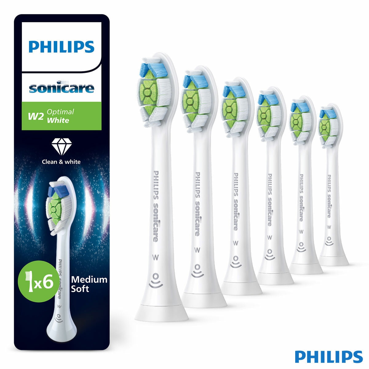 Philips Brush Head 6 Pack in White Philips Brush Head 6 Pack in White