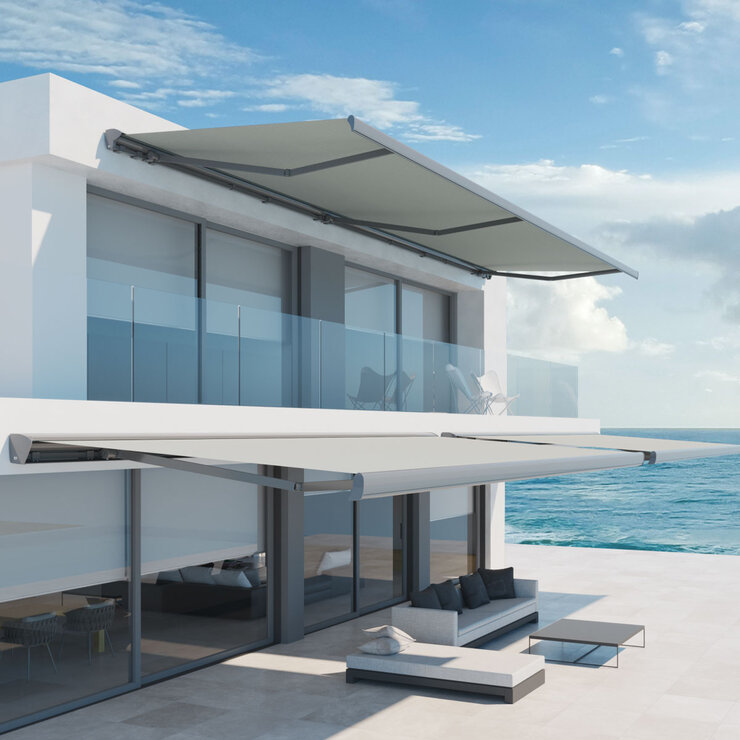 Olympus Awnings Aphrodite Outdoor Patio Awning 2m Wide x 1.5m Projection, Fully Installed