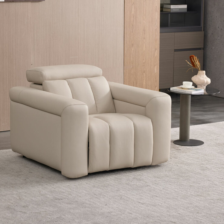 Dallas Cream Leather Power Recliner Armchair Dallas Cream Leather Power Recliner Armchair