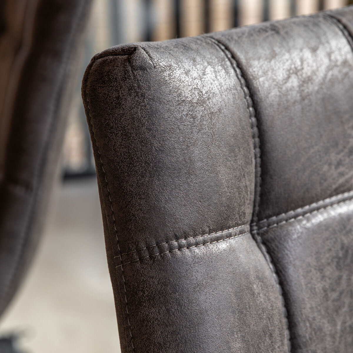 Gallery Darwin Grey Faux Leather Dining Chair, 2 Pack