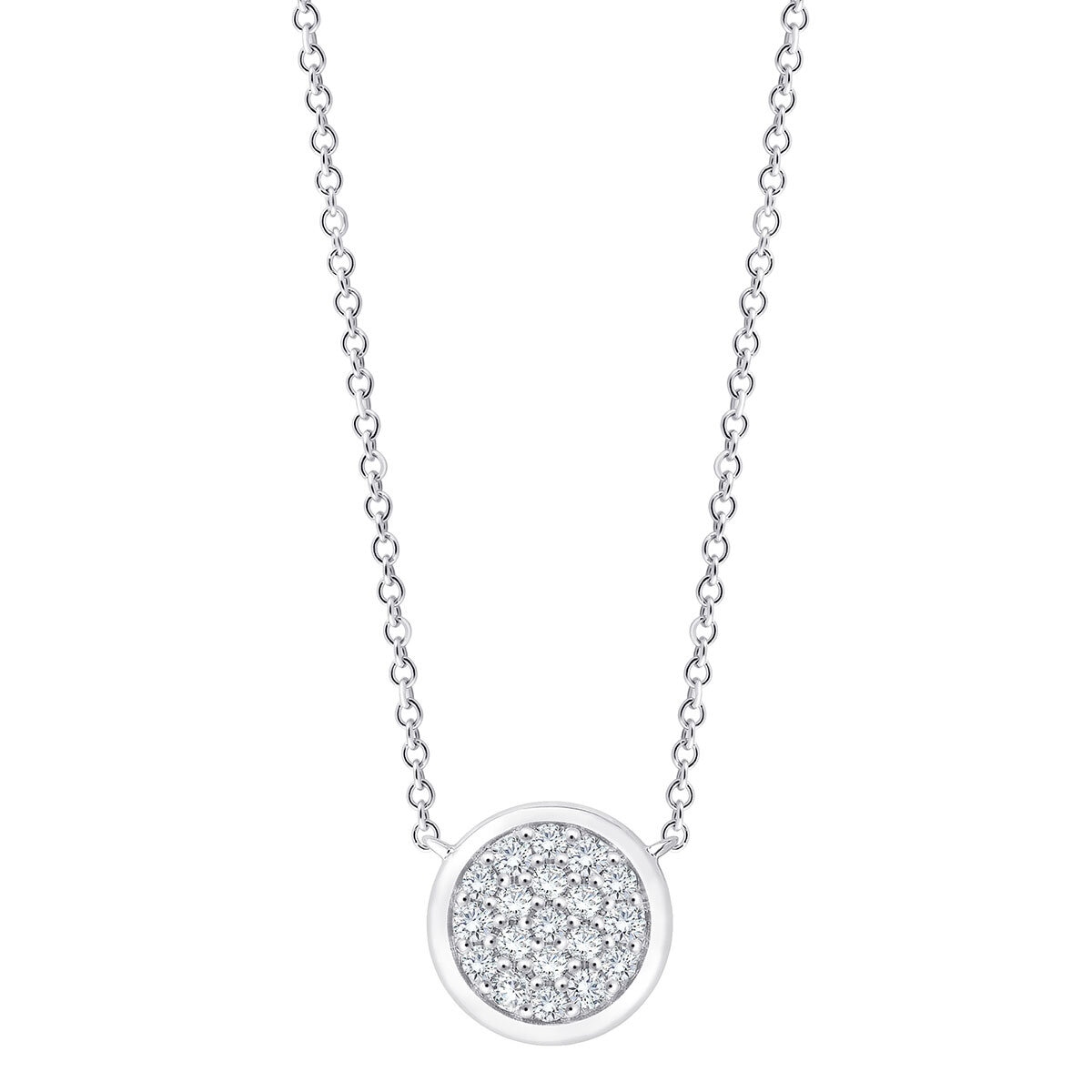 0.25ctw Round Brilliant Diamond Necklace, 14ct White Gold