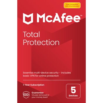 Mcafee Total Protection 5 Device, 1 Year