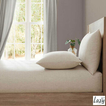Lazy Linen 100% Washed Linen Fitted Sheet in 3 Colours