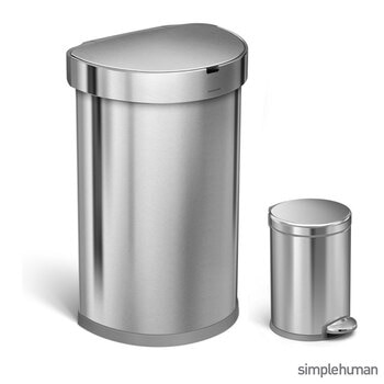 simplehuman 45L Sensor Bin & 4.5L Pedal Bin