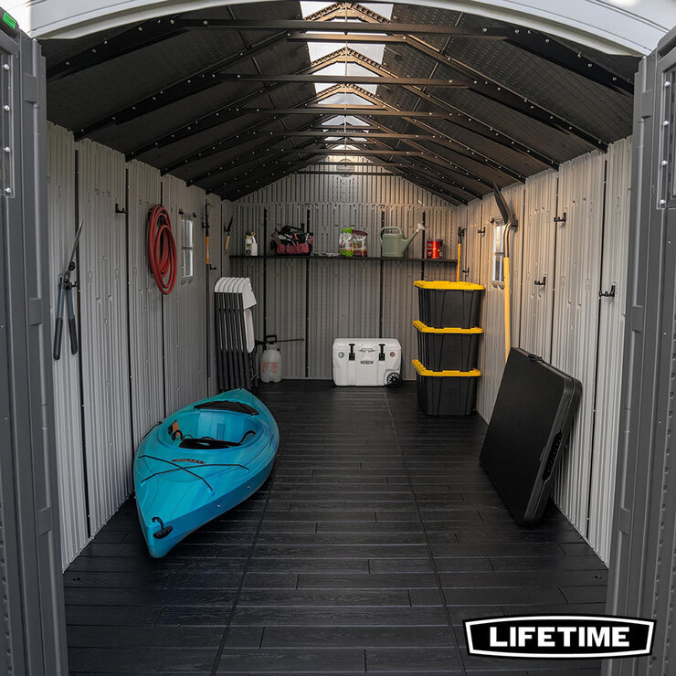 Lifetime 8ft x 20ft (2.4 x 6.1m) Storage Shed - Model 60470