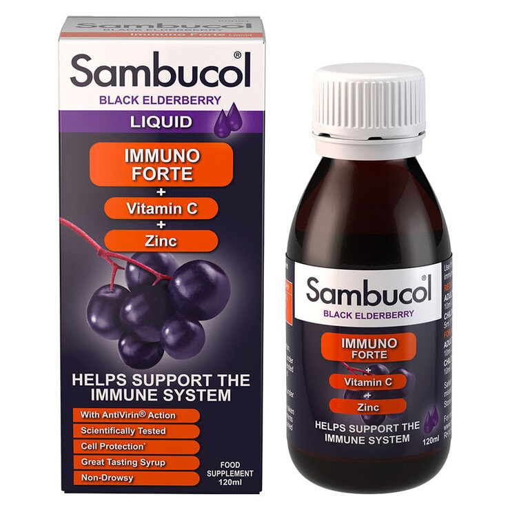 Sambucol Immuno Forte Black Elderberry Liquid, 120ml (3+ Years) Sambucol Immuno Forte Black Elderberry Liquid, 120ml (3+ Years)