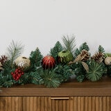 9 ft Pre-lit Christmas Artificial Garland With Twinkling LED Lights