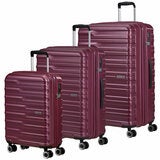 American Tourister 3pc Luggage Set Spinner Case Purple Rose American Tourister 3pc Luggage Set Spinner Case Purple Rose