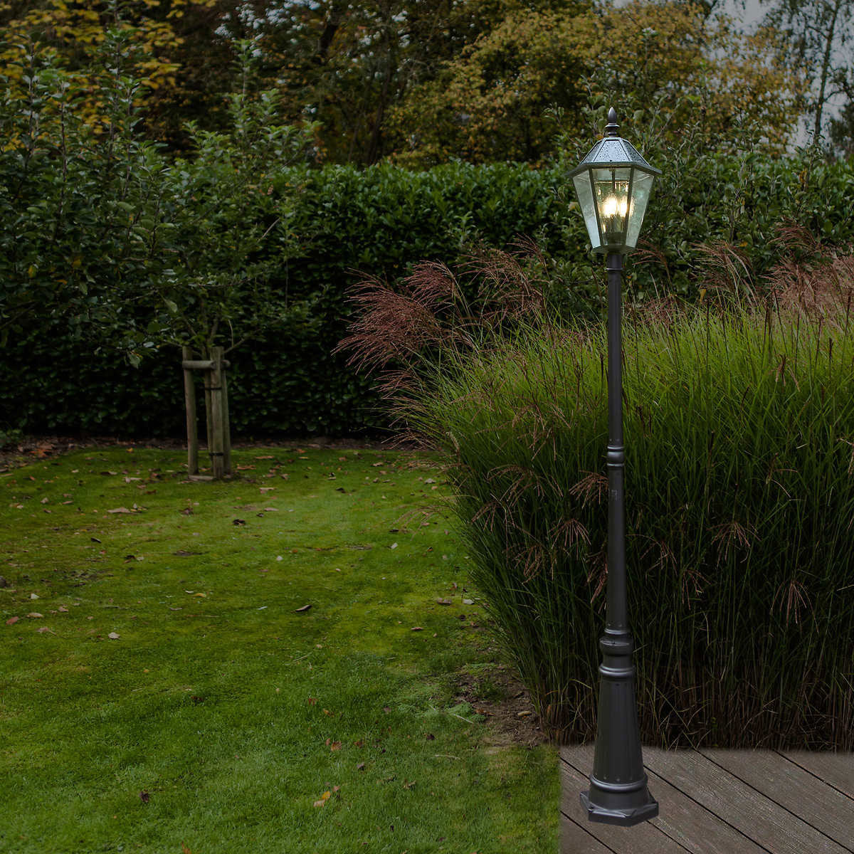 Lutec 300 Lumens Solar LED Lamp Post Costco UK