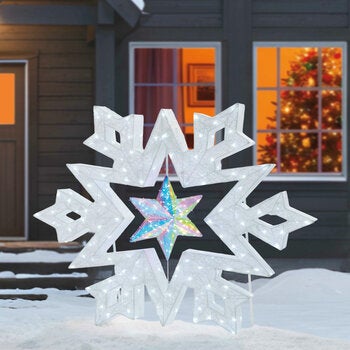 48 Inch Snowflake With Prismatic Star 48 Inch Snowflake With Prismatic Star