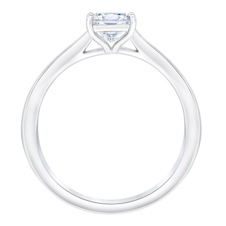 0.50ct Princess Cut Diamond Solitaire Ring, Platinum 0.50ct Princess Cut Diamond Solitaire Ring, Platinum