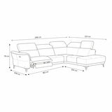 Nicoletti Charleston Beige Leather Power Reclining Corner Sofa with Chaise in 2 Configurations