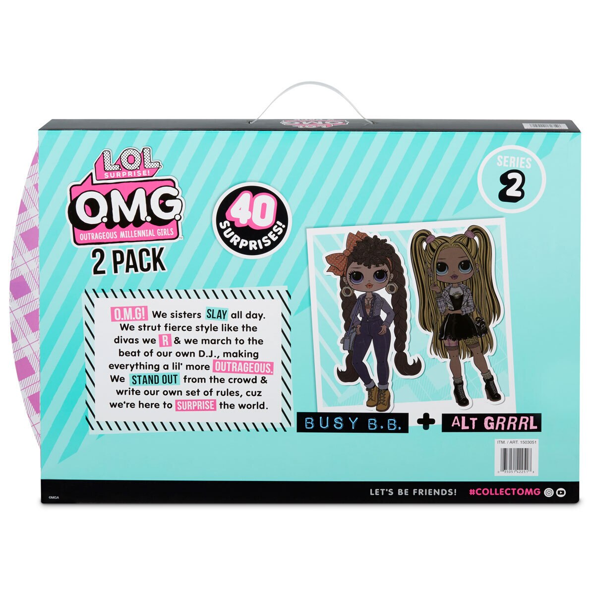 LOL Surprise OMG Doll Set 2 Pack With 40 Surprises 3 Ye