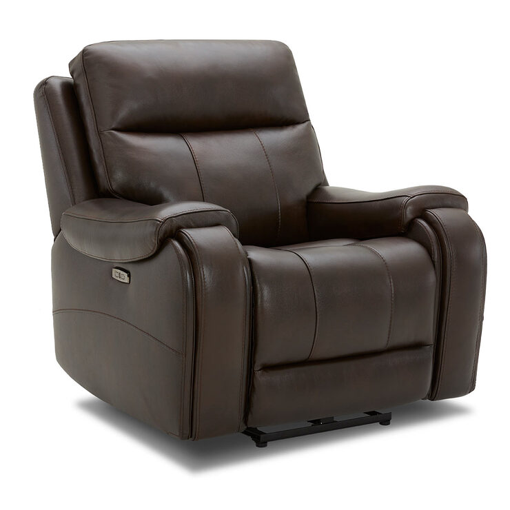 Gilman Creek Brown Leather Power Recliner with Power Headrest