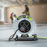 Masterplug 20m Pro-XT 4 Socket, 13A Metal Open Cable Reel Masterplug 20m Pro-XT 4 Socket, 13A Metal Open Cable Reel