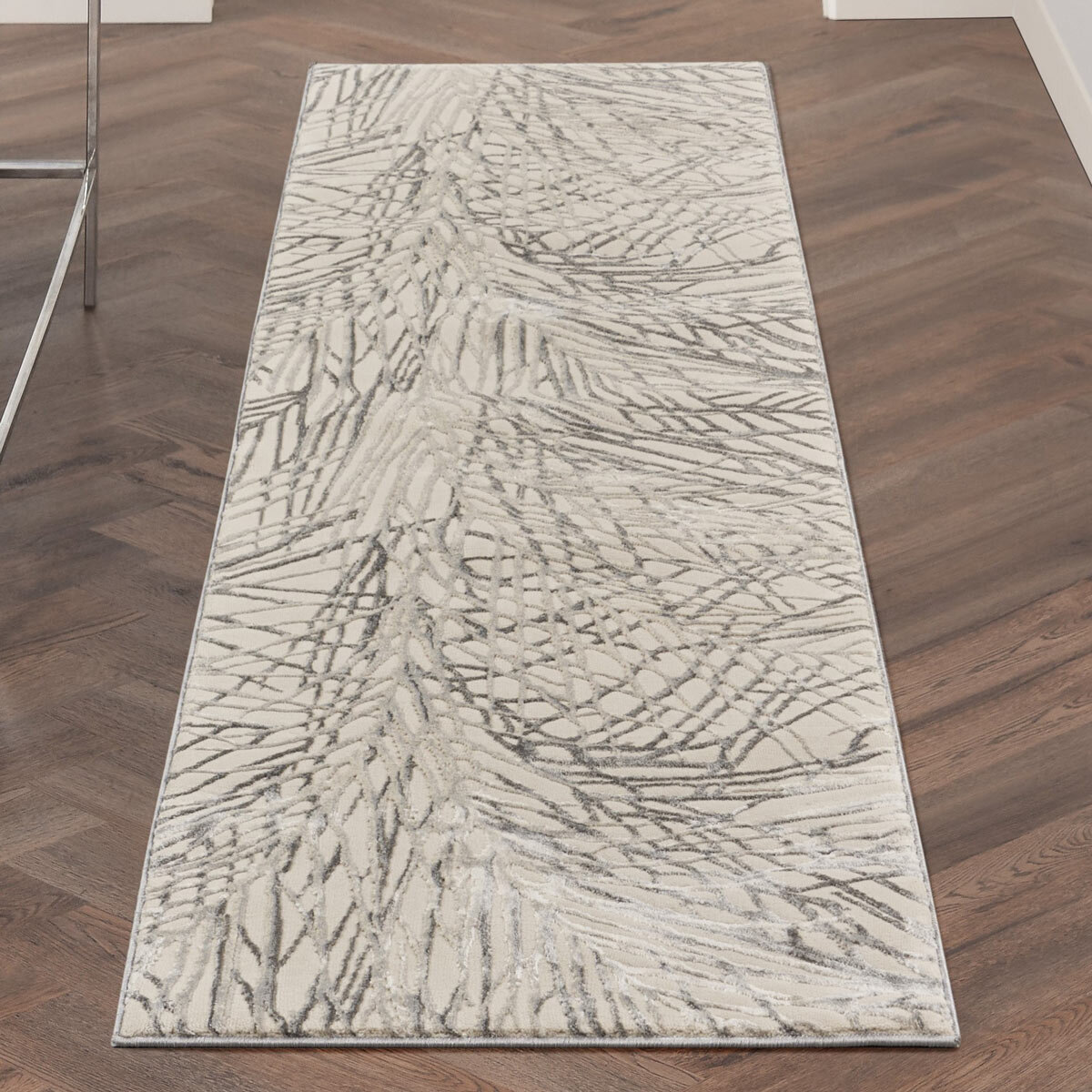 Rustic Textures Ivory & Grey Runner Rug