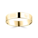 5.0mm Basic Light Court Wedding band. 18ct Yellow Gold