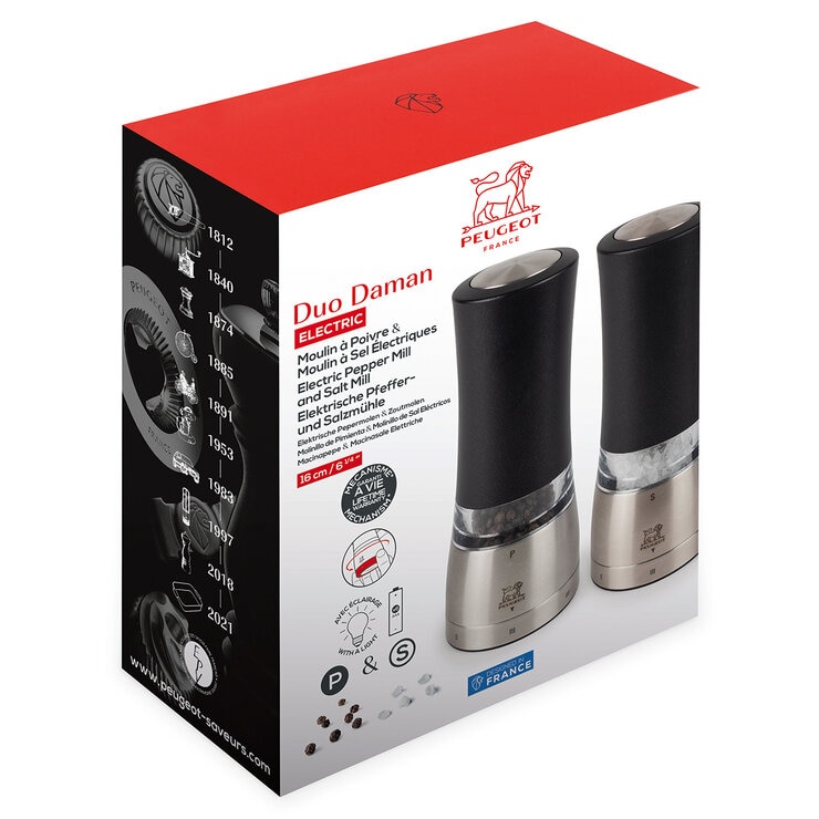 Peugeot Paris Duo Daman Salt & Pepper Mill Set, 16cm
