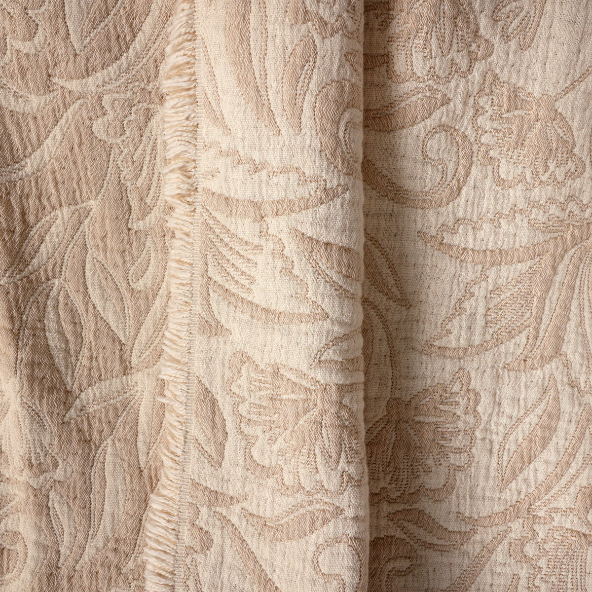 Life Comfort Reversible 100% Cotton Gauze Throw in Taupe, 127 x 162 cm