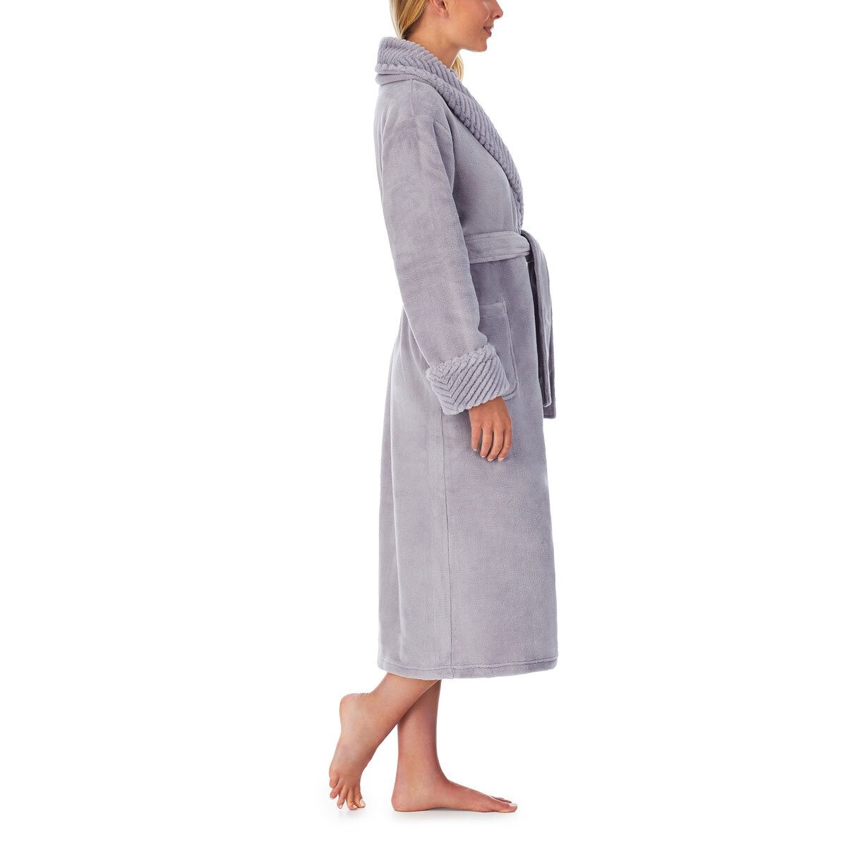 Carole Hochman Women's Plush Robe in Lilac Grey