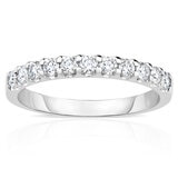 0.50ctw Round Brilliant Cut Diamond Half Eternity Ring, 18ct White Gold