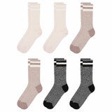 Weatherproof Women's Boot Sock, 6 Pack in Black, Mauve & Grey