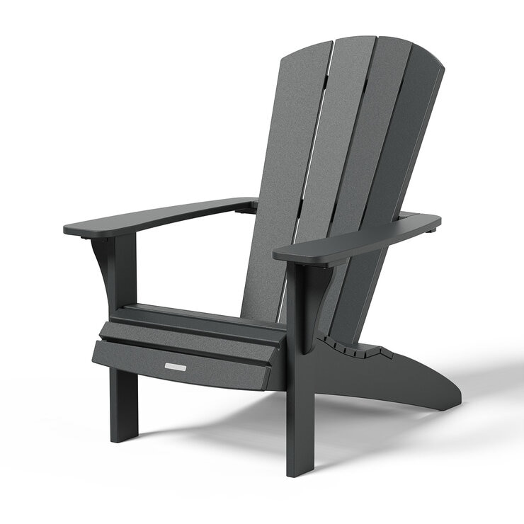 Leisure Line Adirondack Faux Wood Garden Chair in Grey
