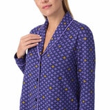 Room Service Ladies Notch Collar PJ Set in Geo Bee