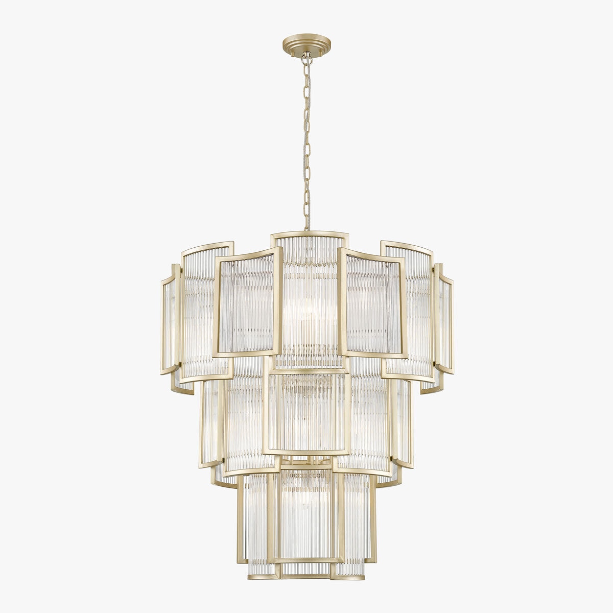 Impex Chicago 13 Light Ceiling Pendant Light in Matt Gold