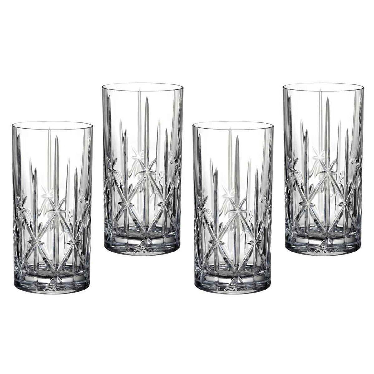 Waterford Marquis Sparkle Crystal Hiball Glasses, 4 Pack
