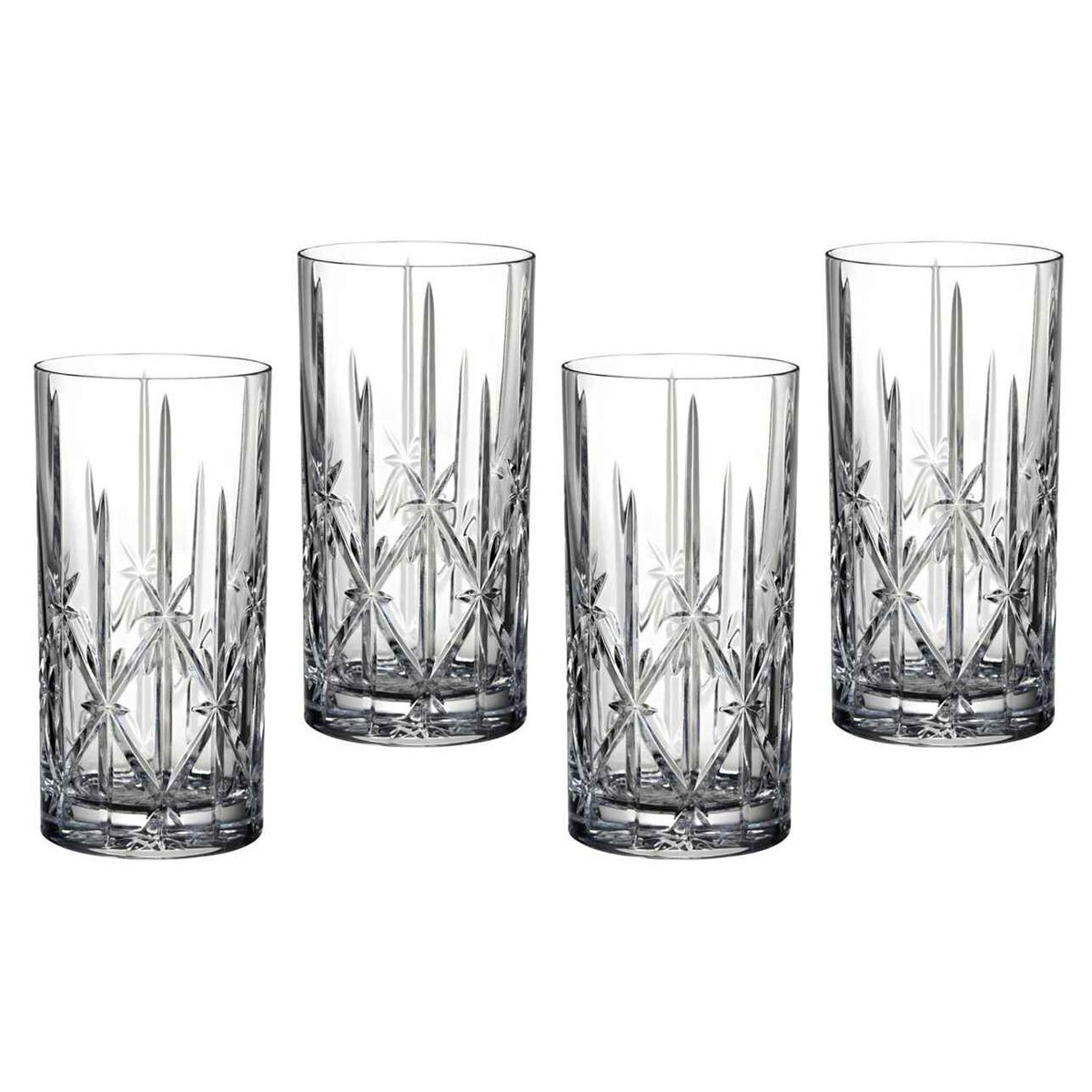 Waterford Marquis Sparkle Crystal Hiball Glasses, 4 Pack