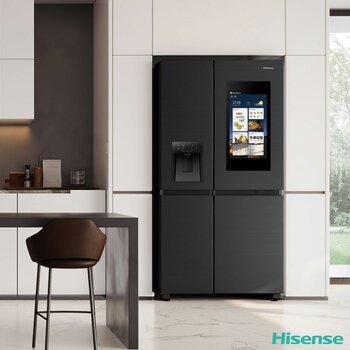 Hisense PureFlat Eclipse RS9P628GPFE, Plumbed Multidoor Fridge Freezer, E Rated In Dark Steel