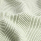 Osprey London Green Herringbone Fringed Throw, 140 x 190 cm