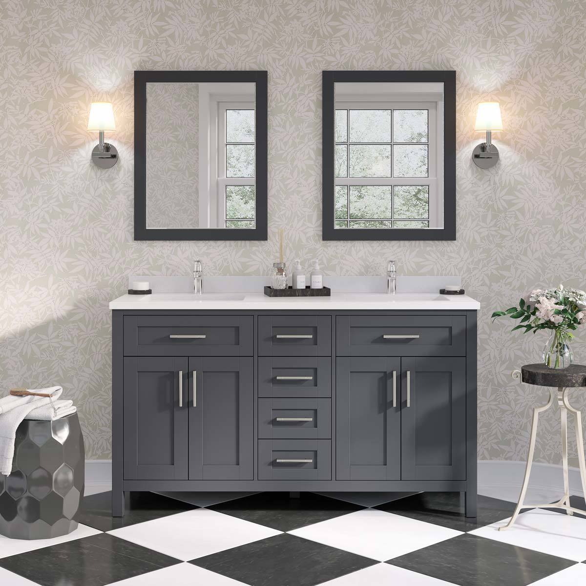 OVE Lakeview 152 cm Double Vanity in Charcoal Costco UK