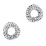 0.35ctw Round Brilliant Diamond Knot Stud Earrings, 18ct White Gold