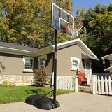 Lifestyle image of the Lifetime 44 Inch Portable Basketball Hoop