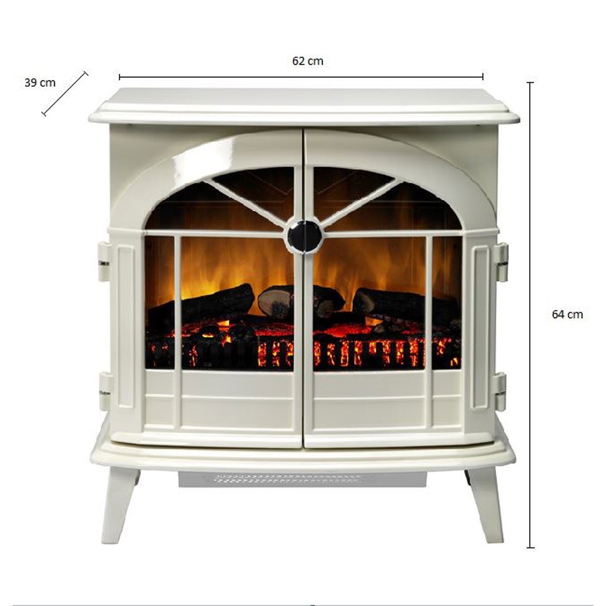 Dimplex Chevalier Optiflame Electric Stove in Cream, 2kW ...