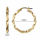 14ct Yellow Gold Twist Hoop Earrings 14ct Yellow Gold Twist Hoop Earrings