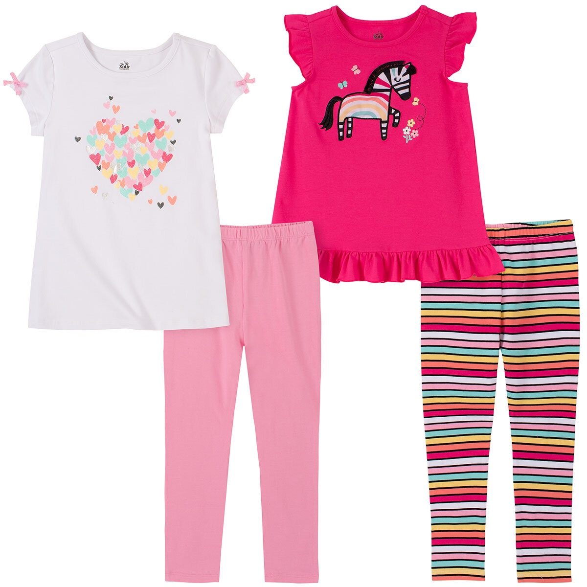 Kids Playwear Set, 4 pieces in 4 Designs & 4 Sizes