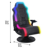 X Rocker Aurora 2.1 Bluetooth RGB Gaming Chair with LED Lights