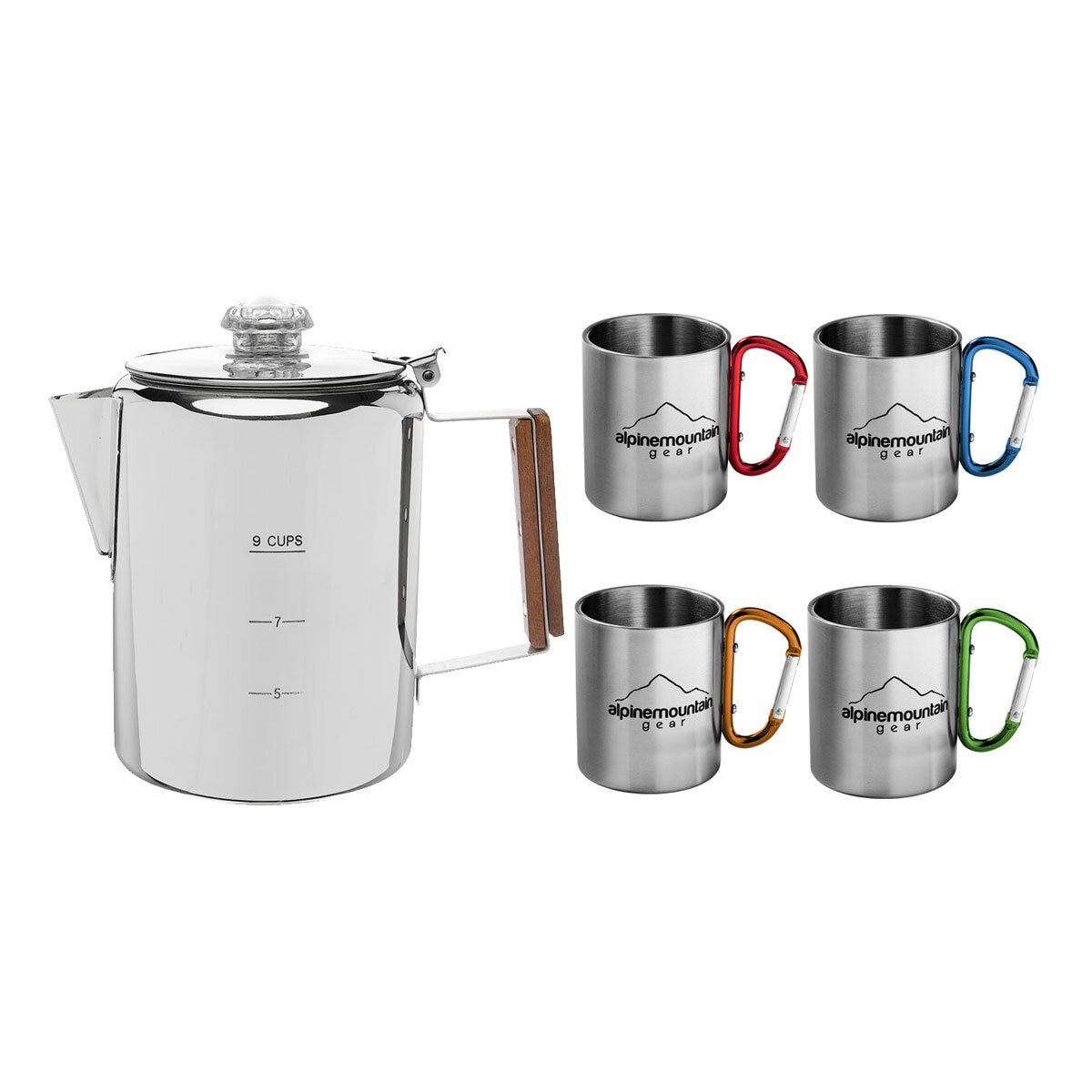 Alpine Mountain Gear Stainless Steel Coffee Set